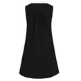 thumbnail image 3 of Vestido tipo túnica informal de verano para mujer, sin mangas, holgado, para playa, sexy, con escote en V y hombros descubiertos, para fiesta, 3 of 5