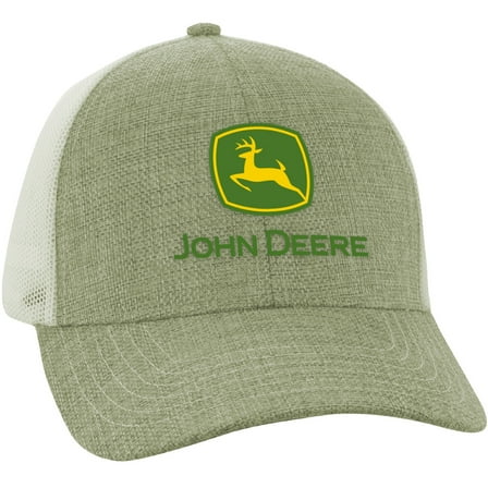 John Deere 'Pregame' Synthetic Burlap Cap Hat by AHEAD - Green/White