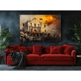 thumbnail image 2 of Battle of the Alamo Canvas Wall Art - High-Quality Historic Print - Handcrafted American History Decor - Stylish Wall Art - Gift for History Enthusiasts, 2 of 7