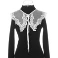thumbnail image 2 of Zhengup Detachable Fake Collar, Semi-Sheer Embroidery Mini Cape Neck Ruff Dickey False Collar for Blouse, 2 of 5