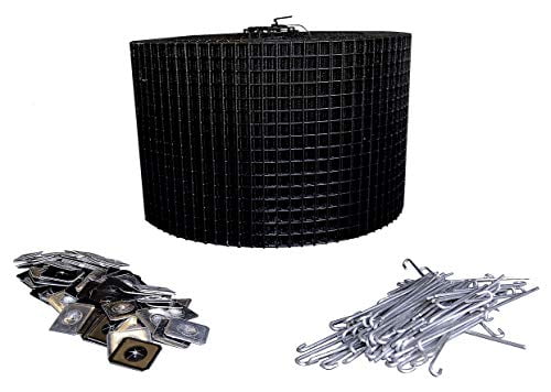 8" Black PVC Coated Galvanized Steel Squirrel Guard Kit