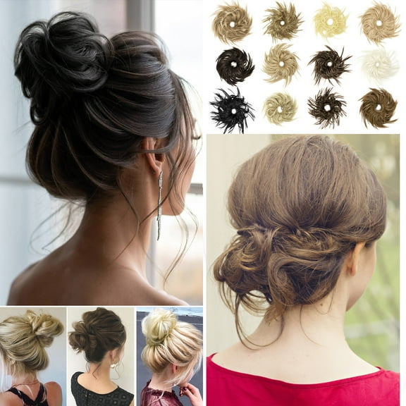 DODOING Hair Scrunchie Messy Wavy Bun Scrunchie Synthetic Hair Hair Buns Hair Piece for Women