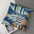thumbnail image 7 of Chilfamy Kawaii Fishes Throw Pillow Cover Coastal Animal Cushion Cover, Aztec Cartoon Fish Pillow Cover, Geometry Navy Blue and White Kids Oil Painting Fish Decorative Pillow Cover White, 7 of 7