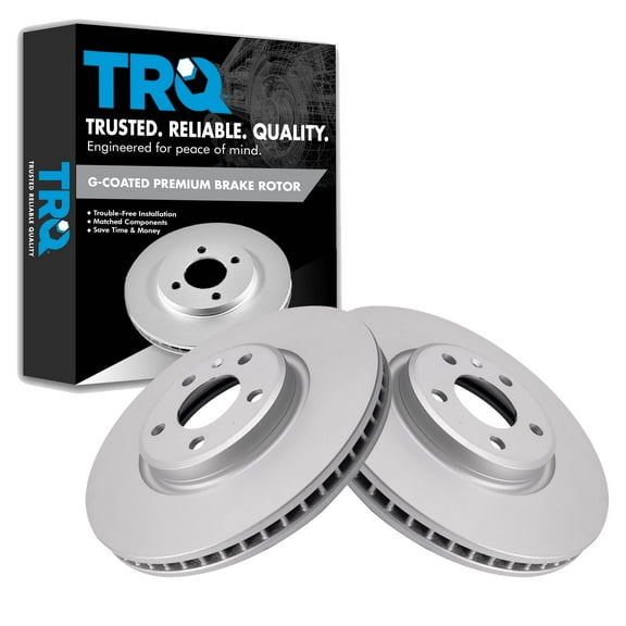 TRQ Front Brake Rotor Set Fits Select 2011-2017 Audi