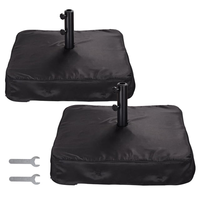 Patio Umbrella Stand Cross Base Parasol Holder Sand Bag Outdoor Beach 2 Pack