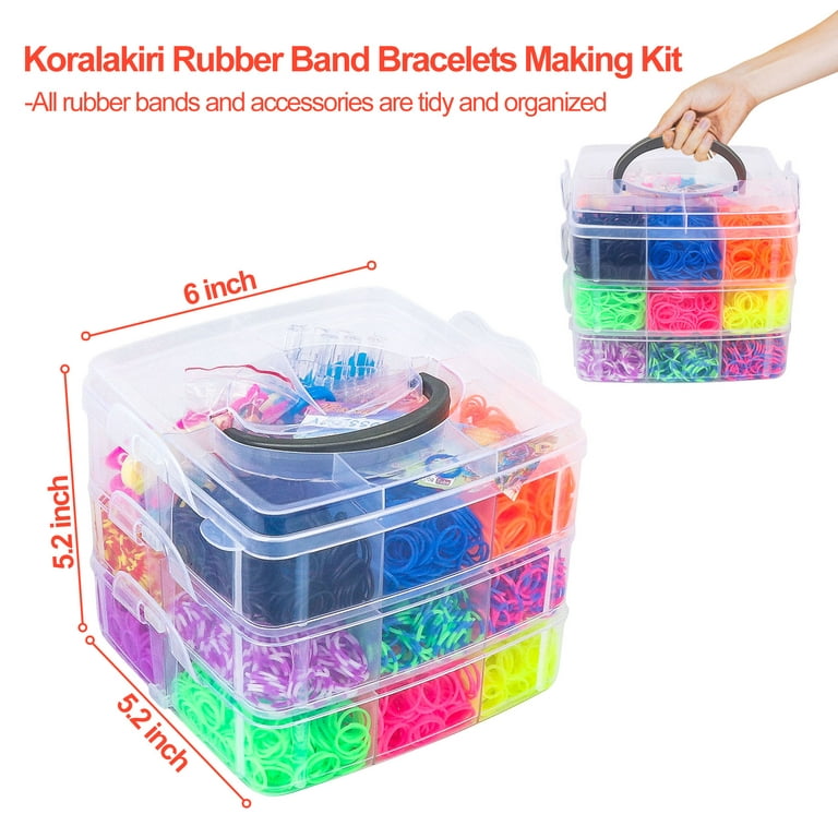 Koralakiri Rubber Band Bracelet Making Kit, Loom Rubber Band for