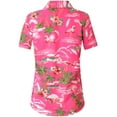 thumbnail image 2 of SSLR Hawaiian Shirt for Women Flamingo Short Sleeve Casual Button Down Shirts Beach Aloha Tops, 2 of 8