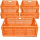 thumbnail image 1 of Cajas Colapsables Ligeras VentDepot MechaBox21 5 Pzas 21kg 40x60x21cm Apilable Colapsable Polietileno Naranja, 1 of 1