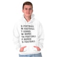 thumbnail image 4 of Bored Football Sport Schedule Men's Big & Tall Graphic Hoodie Brisco Brands 4X, 4 of 5