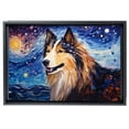 thumbnail image 2 of Alaskan Malamute Dog Canvas Van Gogh Starry Night Wall Art Gifts Canvas Wall Art Frame Music Artist Customized Canvas Framed Photo Art Work For The Bedroom(Gifts For Dog Lover ), 2 of 6