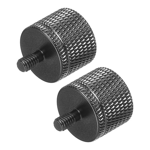 Uxcell Mic Stand Adapter M4 Male to 1/4 Female Thread Tripod Screw Double Sides for Microphone Tripod Stand Black 2 Pack