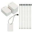 thumbnail image 1 of Unique Bargains Price Tags and Hang Tag String Clothing Tag, 2'x1.4' White String Tags for Clothes, Retail Store 100 Set, 1 of 7