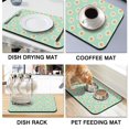thumbnail image 6 of Washable Rubber Daisy Cute Floral Dish Drying Mats for Kitchen Counter Home Large Coffee Bar Pad Accessories and Decor for Utensils Stemware 18''x24'', 6 of 7