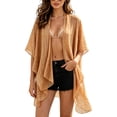 thumbnail image 7 of Umfun Textured Open Front Kimono Cardigan for Women - Lightweight Short Sleeve Cover Up with Loose Fit for Beach Vacation & Casual Daily Wear, 7 of 7