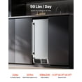 thumbnail image 2 of KFFKFF Undercounter Built-in Ice Maker, 50 Lbs/Day Under Counter Ice Maker Machine with Reversible Door Stainless Steel, Freestanding Ice-Making Machine for Restaurant, Outdoor Kitchen, 2 of 9