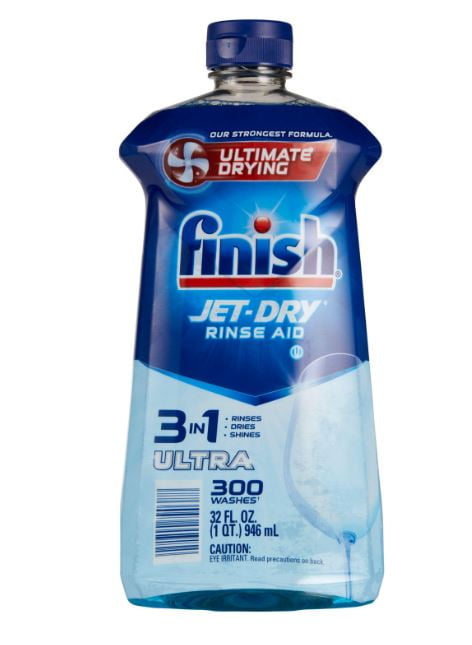 Finish Jet-Dry Ultra Rinse Aid Dishwasher Rinse Agent and Drying Agent (32 oz.)