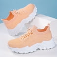thumbnail image 5 of Rotm Shoes for Women Womens Slip On Sneakers Women Walking Tennis Shoes Lightweight Casual Sneakers for Gym Travel Work Orange,7, 5 of 6