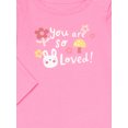 thumbnail image 4 of Garanimals Baby Girl Long Sleeve Graphic Print Bodysuit, Sizes 0M-24M, 4 of 4