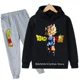 thumbnail image 1 of Conjunto de Sudadera con capucha y pantalones de dibujos animados para niños y niñas, chándal de Goku, 2 piezas, primavera y otoño, novedad, 1 of 1