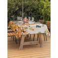 thumbnail image 2 of Outdoor Tablecloth with Umbrella Hole and Zipper, Fall Maple Leaves Rectangle Table Cloth 60x120 Inch Waterproof Tablecloth, Pumpkin Thanksgiving Gnomes Rustic Squirrel Picnic Table Cover for Patio, 2 of 7