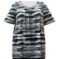thumbnail image 1 of A Personal Touch Women's Plus Size V-Neck Pullover Top Grey Storm - 5X, 1 of 2
