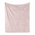 thumbnail image 1 of Valentine's Day Soft Flannel Fleece Blanket, Romantic Love Design of Continuous Heart Shapes Passionate Vibes, Cozy Plush for Indoor and Outdoor Use, 70" x 90", Rose Pale Pink White, by Ambesonne, 1 of 5