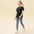 thumbnail image 4 of GYRATEDREAM Girls Athletic Shirts, Kids Short Sleeve Quick Dry Crewneck Tops Tee Summer Workout Running Yoga Sports Shirts for 8-10 Years, 4 of 8