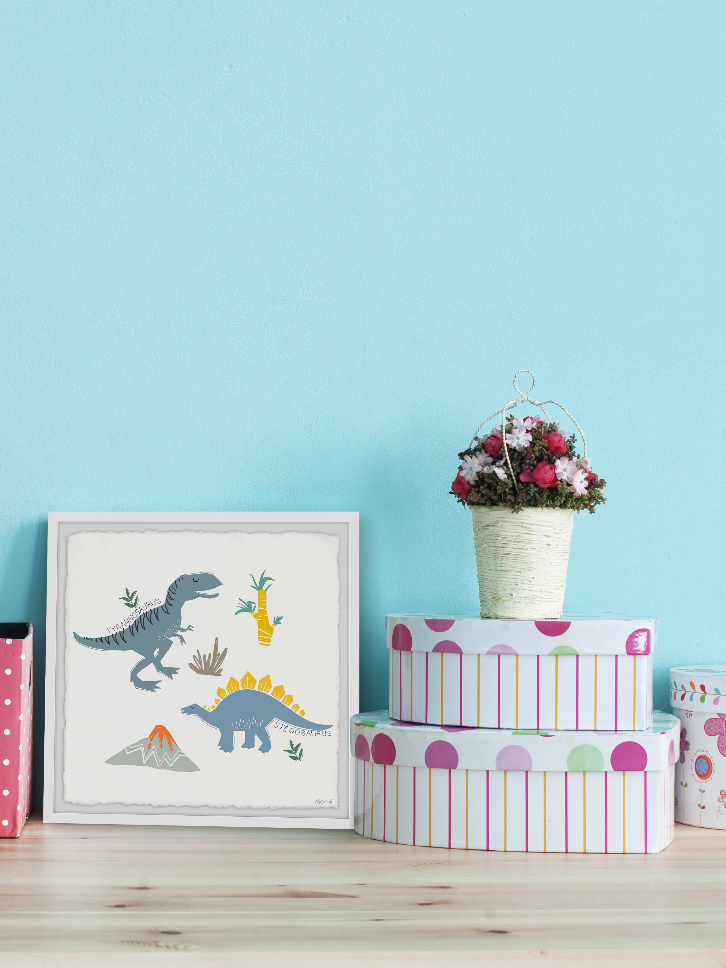 Marmont Hill Dino Day Out Framed Wall Art