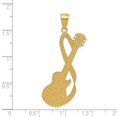 thumbnail image 3 of 14k Yellow Gold Large Guitar w/Strap Textured Pendant, 3 of 4