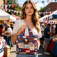thumbnail image 2 of Lksixu USA 250th Anniversary Tote Bag for Women, Red White and Blue Quilted Shoulder Bag, 1776-2026 Commemorative USA Patriotic Handbag, Reusable Casual Shopping Bags Gifts for Friends Family, 2 of 6