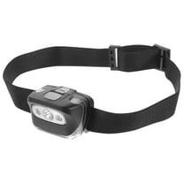 STOBOK Battery Powered LED Headlamp Black with Adjustable Band for Outdoor Use