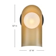 thumbnail image 2 of 84230BK-LCB Lark Zuri - 5W 1 LED Medium Wall Sconce-10 Inch Tall and 6 Inch Wide-Black/Lacquered Brass Finish, 2 of 8