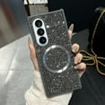 thumbnail image 2 of Allytechgroup Glitter Case for Samsung Galaxy Z Fold 3, Sparkly Shockproof Non-Slip Back Cover with Magnetic Ring Support Wireless Charging PC+TPU Anti-Scratch Protective Case for Women Girls, Gray, 2 of 8