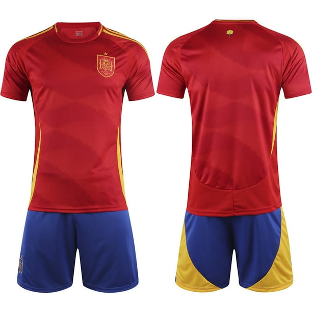 2024 camiseta de la Copa de Europa uniforme de fútbol alemán personalizado No. 8 Kroos equipo nacional uniforme de entrenamiento para adultos y niños nuevoEspaña casa versión en blanco
