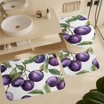 thumbnail image 6 of Watercolor Purple Plums Shower Curtain 4 Piece Set Bathroom Sets with Curtain Rug Toilet Cover And U Shaped Mat Vintage Purple Plum Art Print Waterproof Shower Curtain for Bathtub Decor, 6 of 8