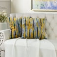 thumbnail image 2 of Home Soft Things Multi Jacquard Faux Fur Throw Pillow Cover 2pcs Set - Teal, 2 of 7