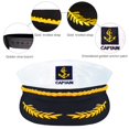 thumbnail image 3 of Gorro de capitán de barco NCWIND para adultos, hombres y mujeres, blanco y negro, 3 of 8
