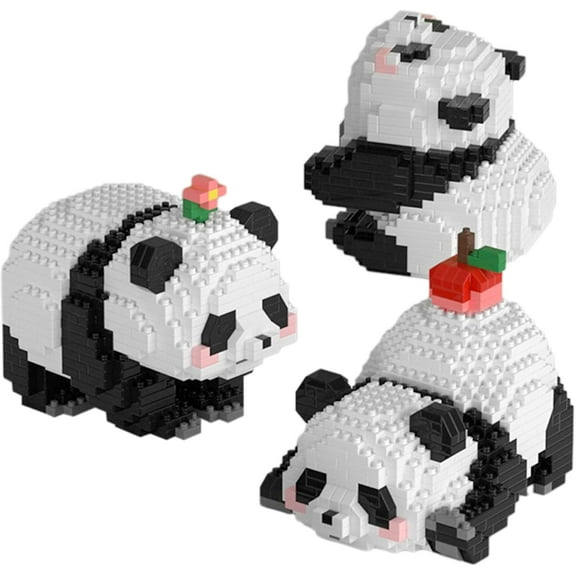CCNZZITSHT Panda Flower Building Set for Adult Plant Friend Set Bonsai Tree Party Favors for Kids Animal Building Blocks Valentines New Year Easter Birthday Gift for Boys Girls Age 6-12 