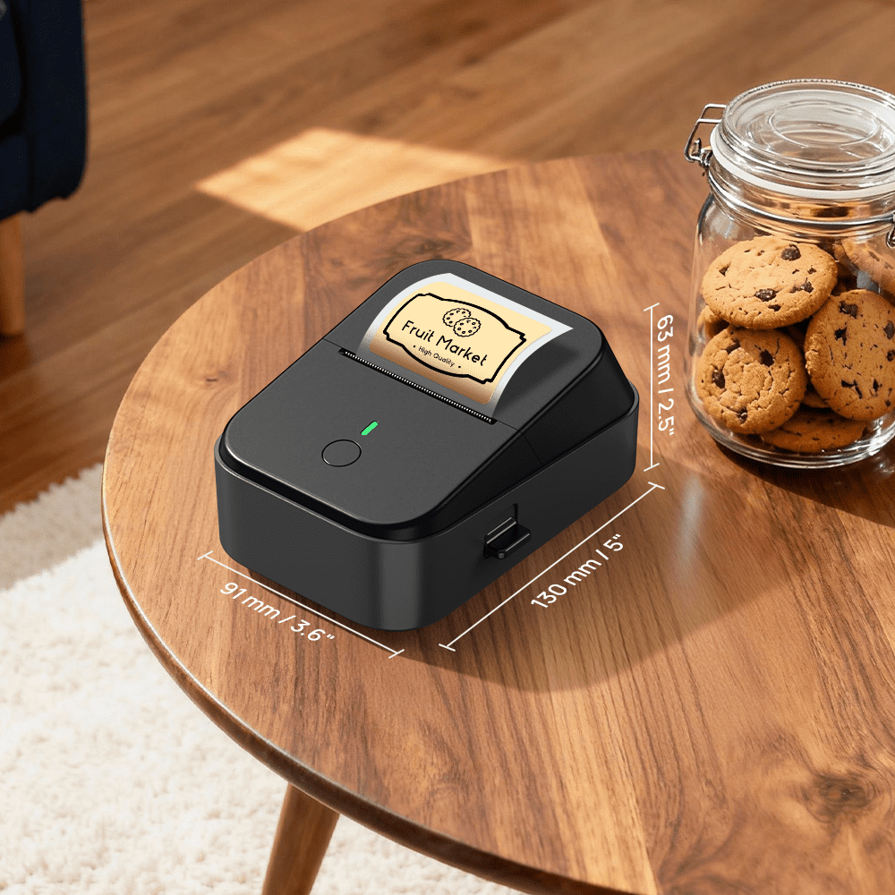 PM260 Label Maker Machine with Tape, 2 Inch Label Tape Maker Bluetooth Label Printer, Inkless Portable Label Maker, Black
