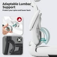 thumbnail image 4 of Silla de oficina TRALT, escritorio ergonómico, 150 kg, con ruedas, color blanco, 4 of 7