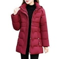 thumbnail image 2 of Guieoi Jackets for Women Clearance under $10.00 Ladies' Casual Colored Long-sleeved Hooded Jacket Red Black*Friday/Cyber*Monday Clearance, 2 of 6