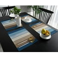 thumbnail image 4 of Retro Gradient Wood Grain Placemat Wedding Party Dining Decor Linen Table Mat Kitchen Accessories Table Napkin, 4 of 5