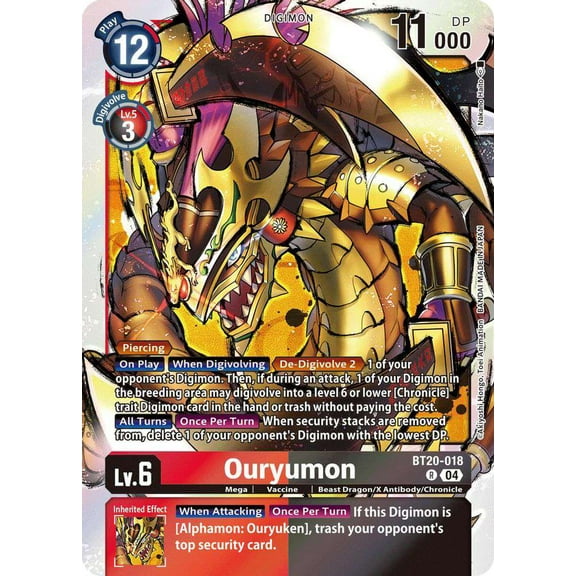 Digimon Release Special Booster 2.5 Rare Ouryumon BT20-018