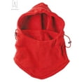 thumbnail image 4 of Gustave 6 in 1 Fleece Balaclava Windproof Ski Face Mask For Unisex, Adjustable Full Face Mask Hat Neck Warmer Sports Cap (Red), 4 of 10