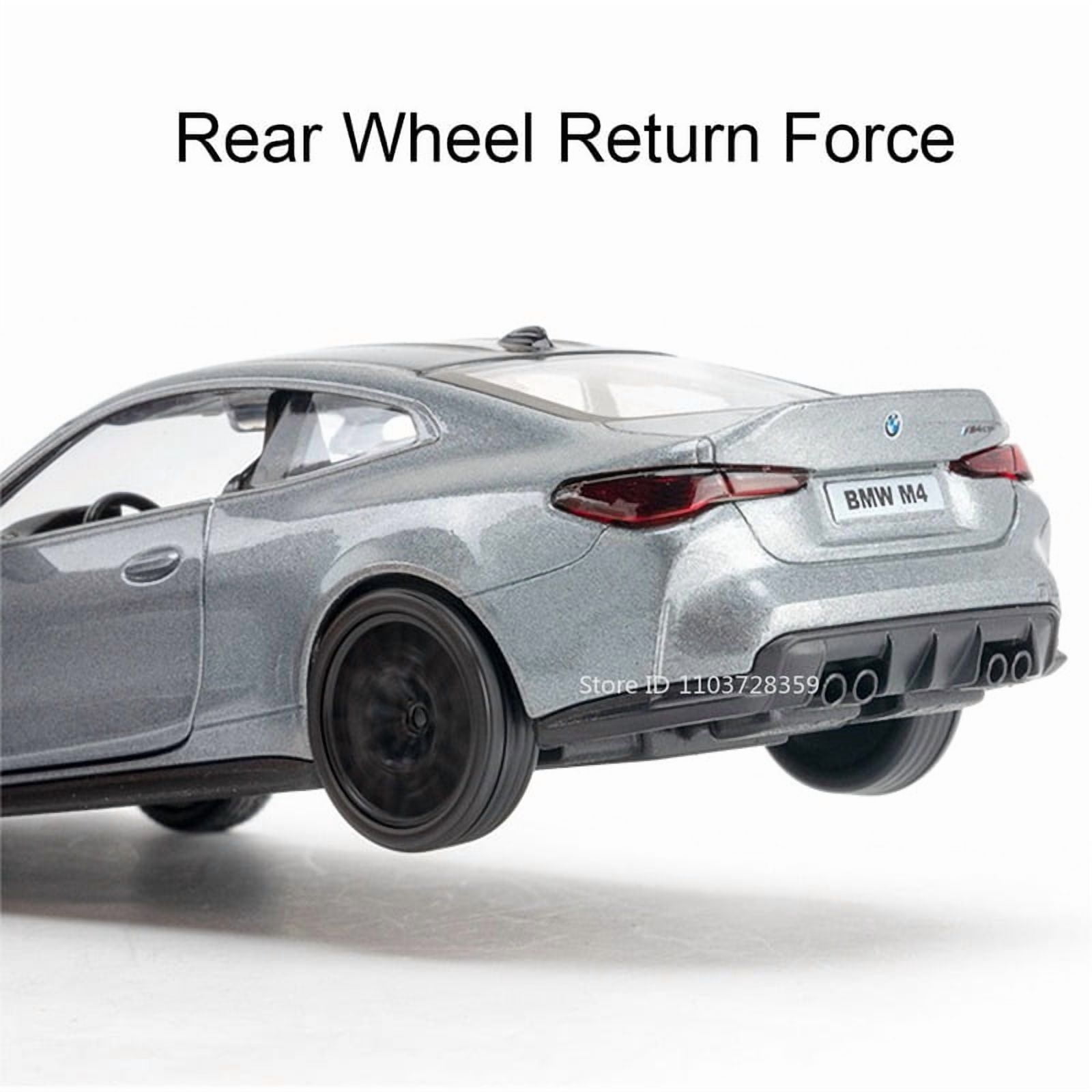 1:36  BMW M4 CSL M3 1987 Miniature Cars Alloy Diecast Doors Opened Pull Back Rubber Tires Ornament Toys for Kids Gifts