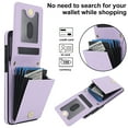 thumbnail image 4 of Allytechgroup for Samsung Galaxy S25 Edge Case, Wallet Phone Case with Card Holder, Crossbody Strap, Stand Feature, RFID Blocking, PU Leather & TPU Shockproof Galaxy S25 Edge Cover, Purple, 4 of 8