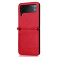 thumbnail image 4 of Allytech Galaxy Z Flip 4 Case, Samsung Z Flip 4 Case, Premium PU Leather Shockproof Anti-scratch Cards Holder Wallet Case Cover for Samsung Galaxy Z Flip 4 2022 Released - Red, 4 of 8
