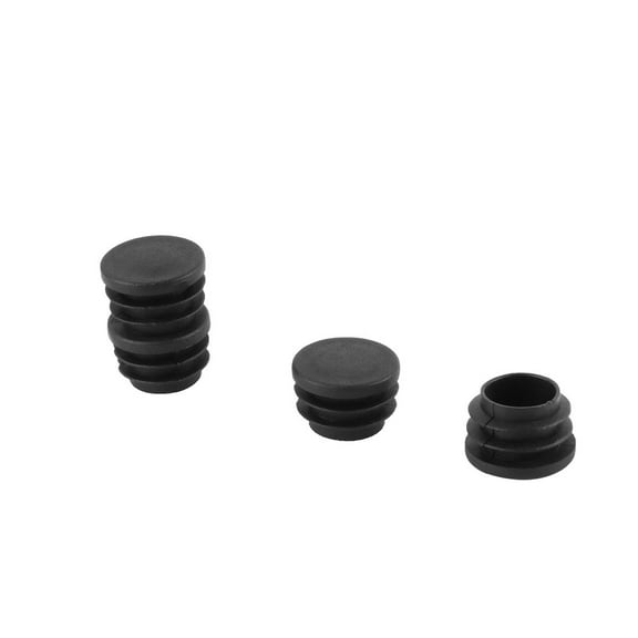 Unique Bargains 4 Pcs Antislip Plastic Round 25mm x 15mm Chair Foot Cover Table Furniture Leg Protector Black