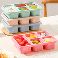 thumbnail image 2 of Bxaolu Bento Box Adult Lunch Box - 1 Pack, 5 - Compartment Plastic Container, Reusable Food Storage Snack Containers - Stackable for Home, Work, and Travel (Pink), 2 of 8