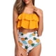 thumbnail image 1 of Tempt Me Trajes de baño de dos piezas para mujer, bikini de cintura alta, con volantes y control de barriga, trajes de baño halter, 1 of 4